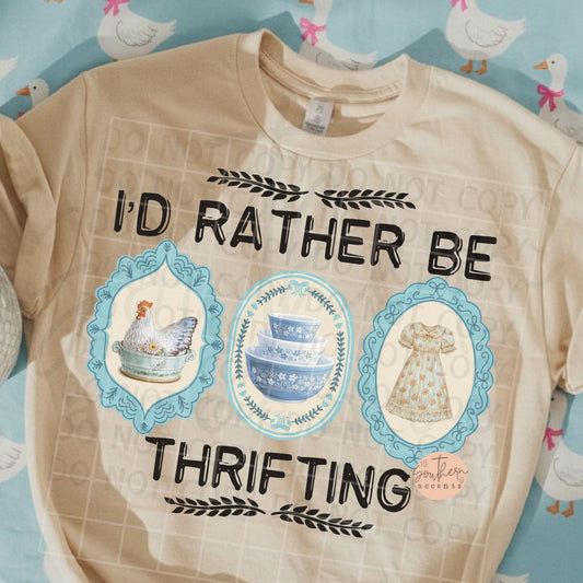 I'd Rather Be Thrifting PNG Digital Download