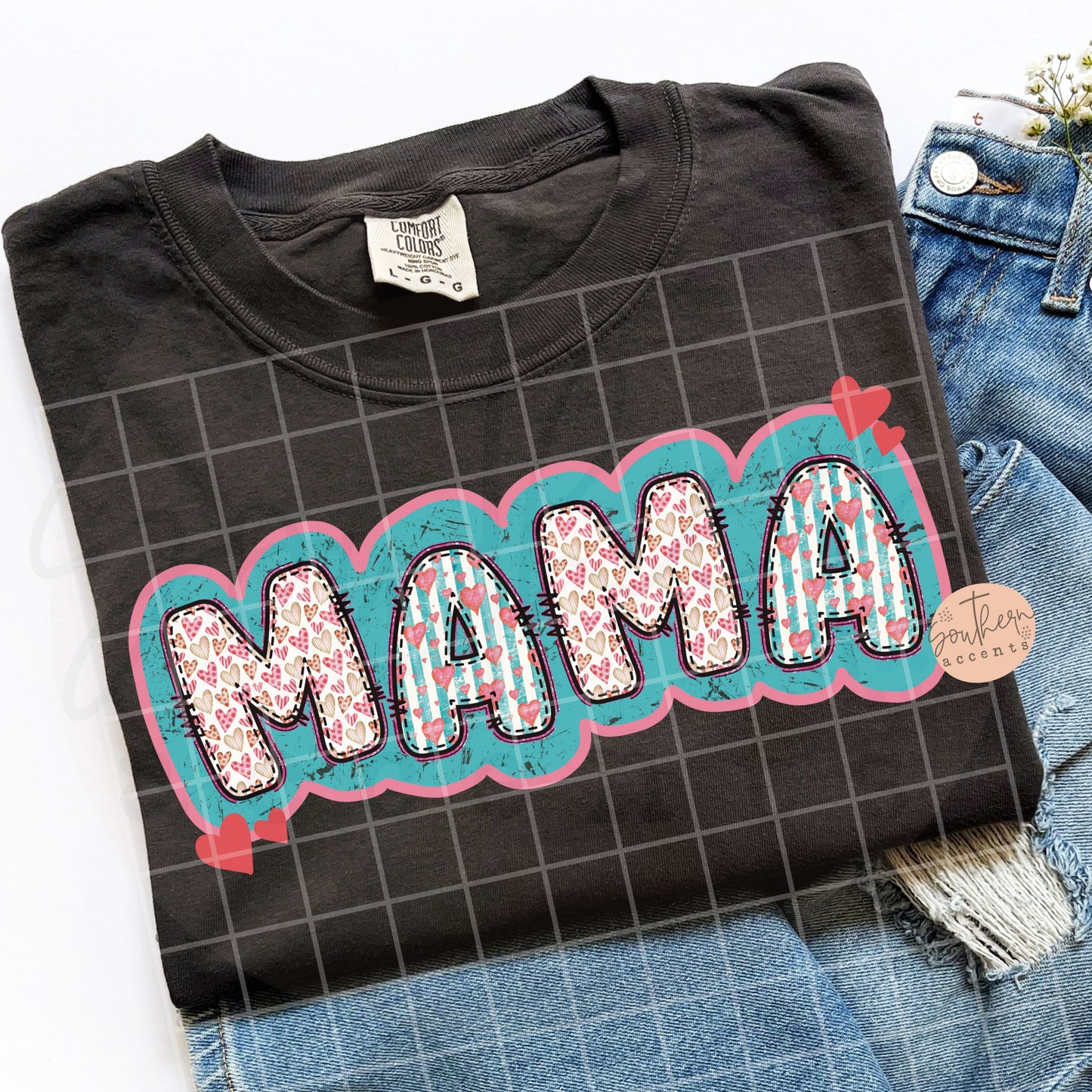 Mama Hearts BUNDLE PNG Digital Download