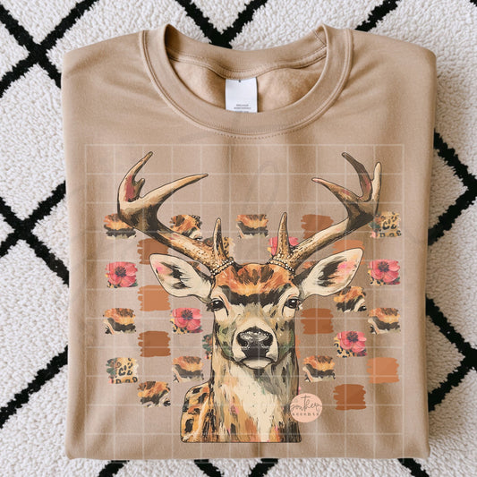Boho Deer PNG Digital Download