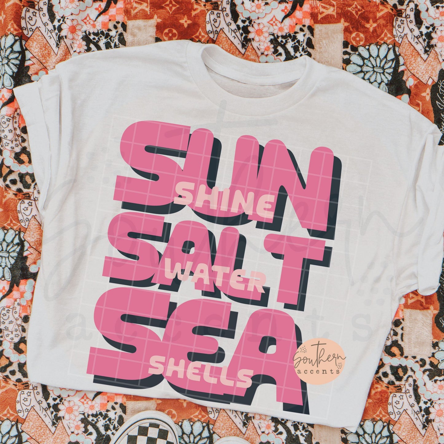Sun Salt Sea PNG Digital Download