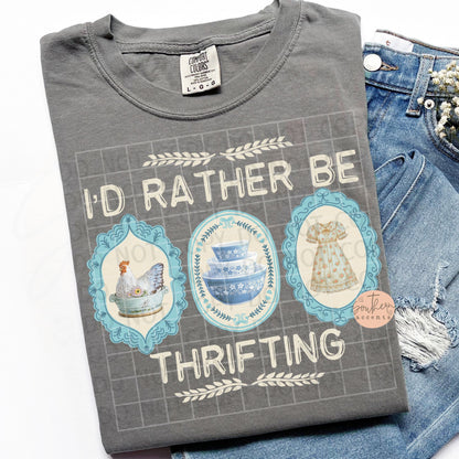 I'd Rather Be Thrifting PNG Digital Download