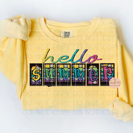 Hello Summer PNG Digital Download