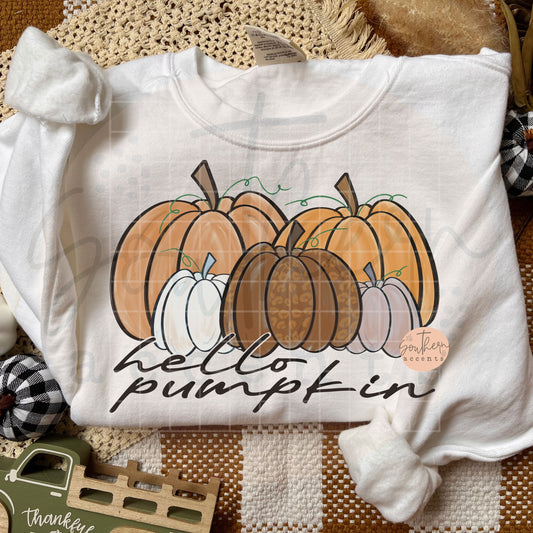 Hello Pumpkin PNG Digital Download