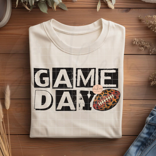 Game Day Black PNG Digital Download