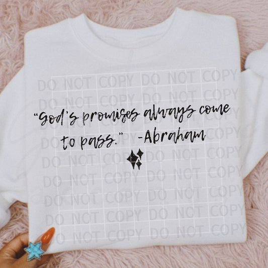 God's Promises Always Come to Pass PNG Digital Download