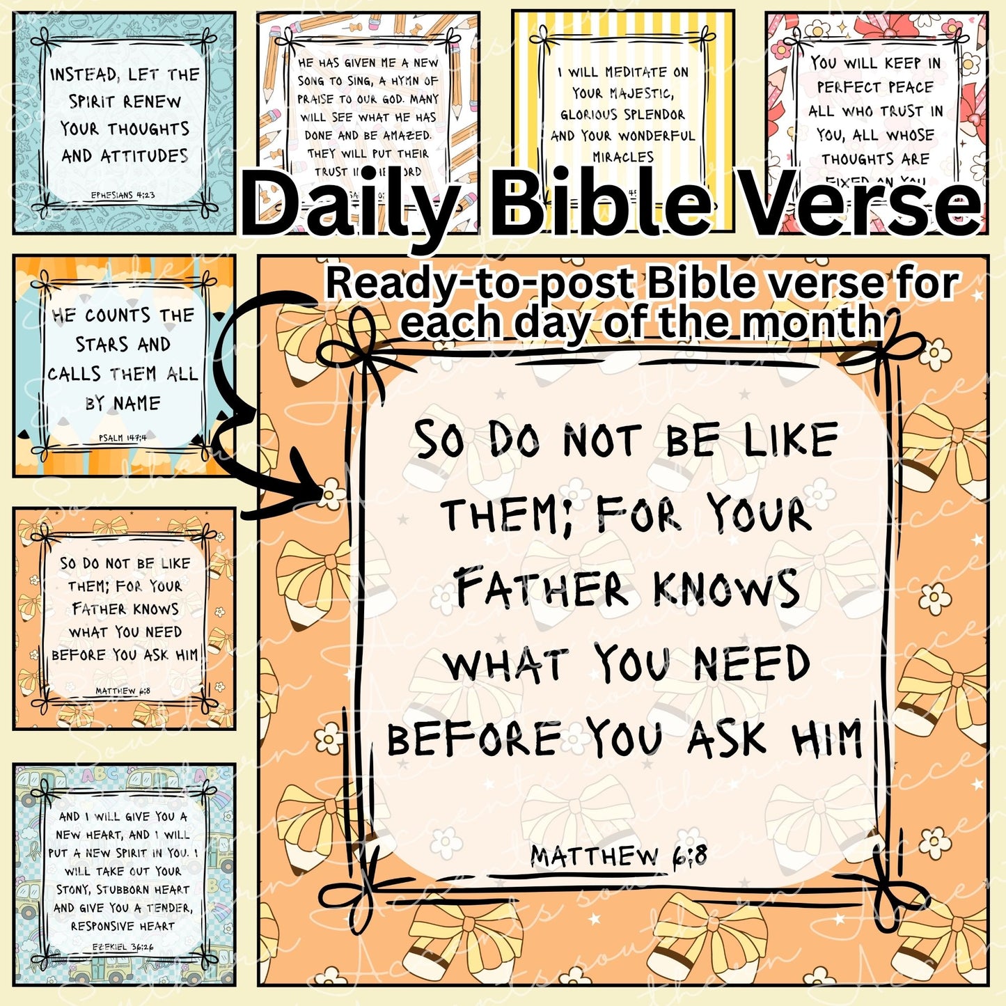 August Daily Bible Verse Bundle