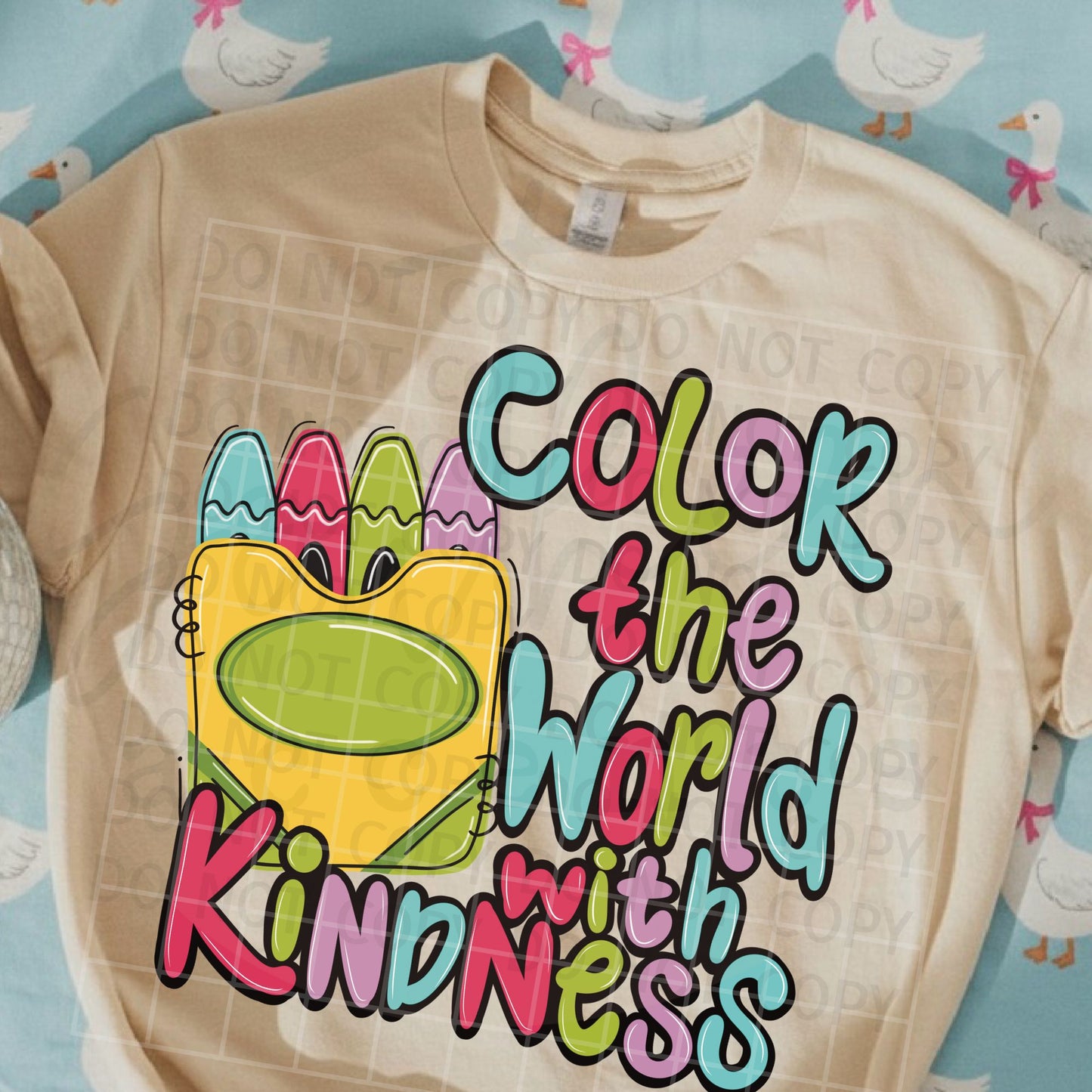 Color the World with Kindness PNG Digital Download