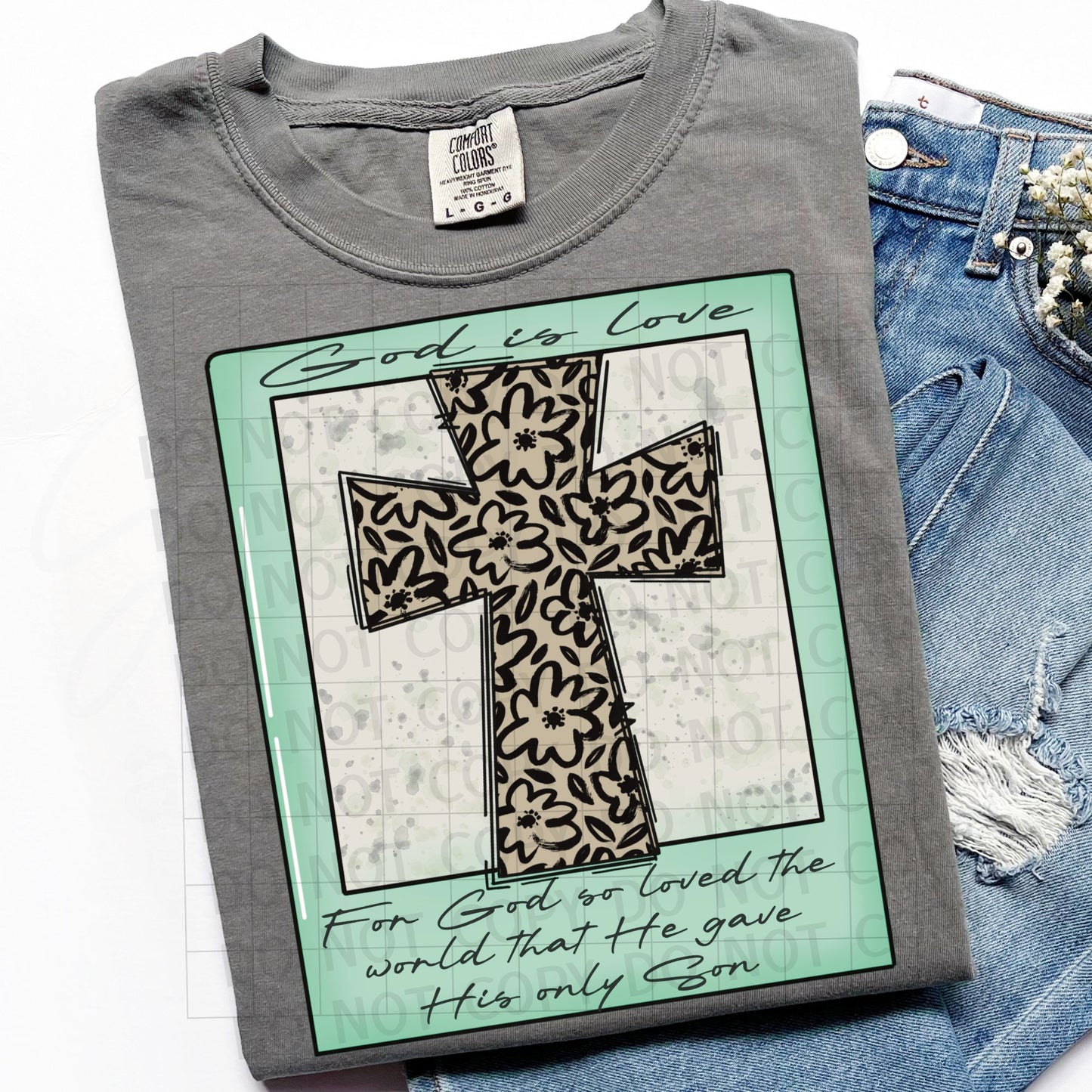 Cross Polaroid PNG Digital Download