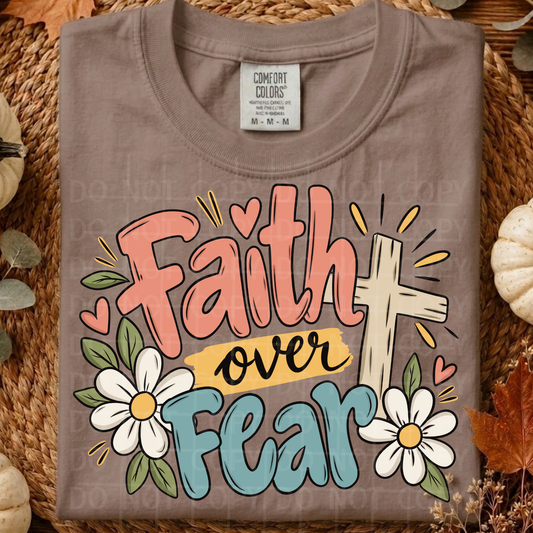 Faith Over Fear PNG Digital Download