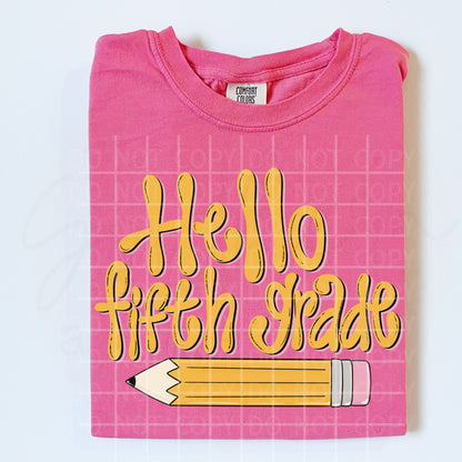 Hello Grade Back to School Bundle PNG Digital Download