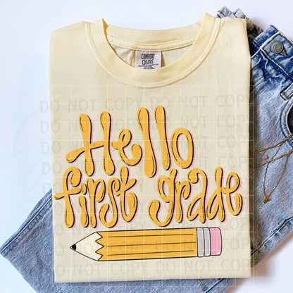 Hello Grade Back to School Bundle PNG Digital Download