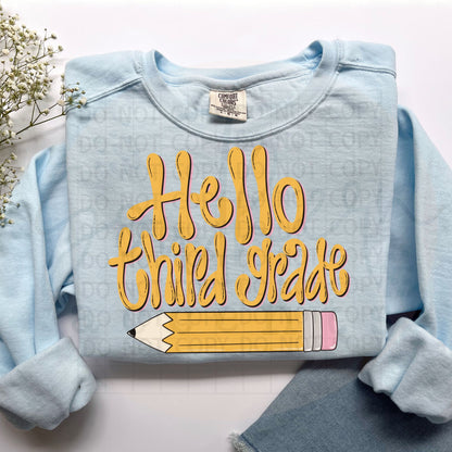 Hello Grade Back to School Bundle PNG Digital Download