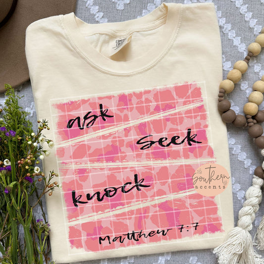 Ask Seek Knock PNG Digital Download