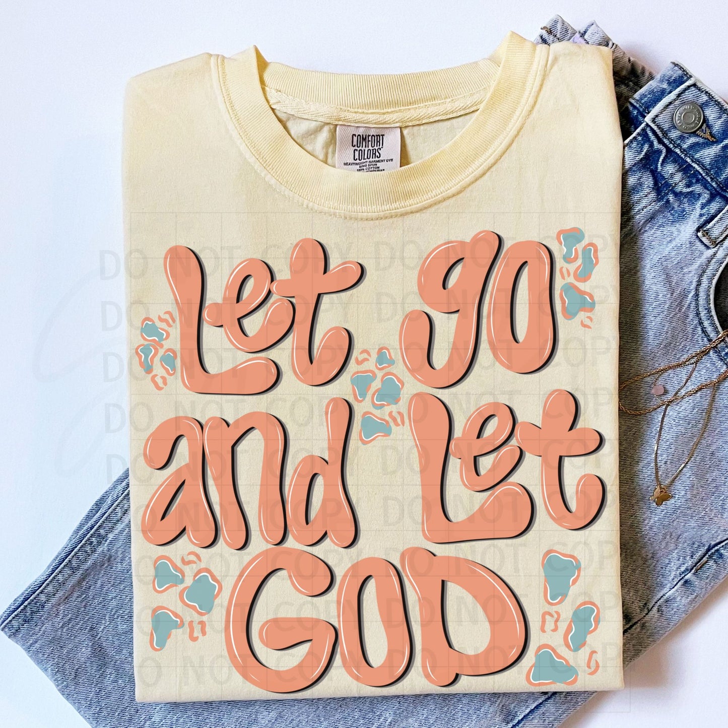 Let Go and Let God PNG Digital Download