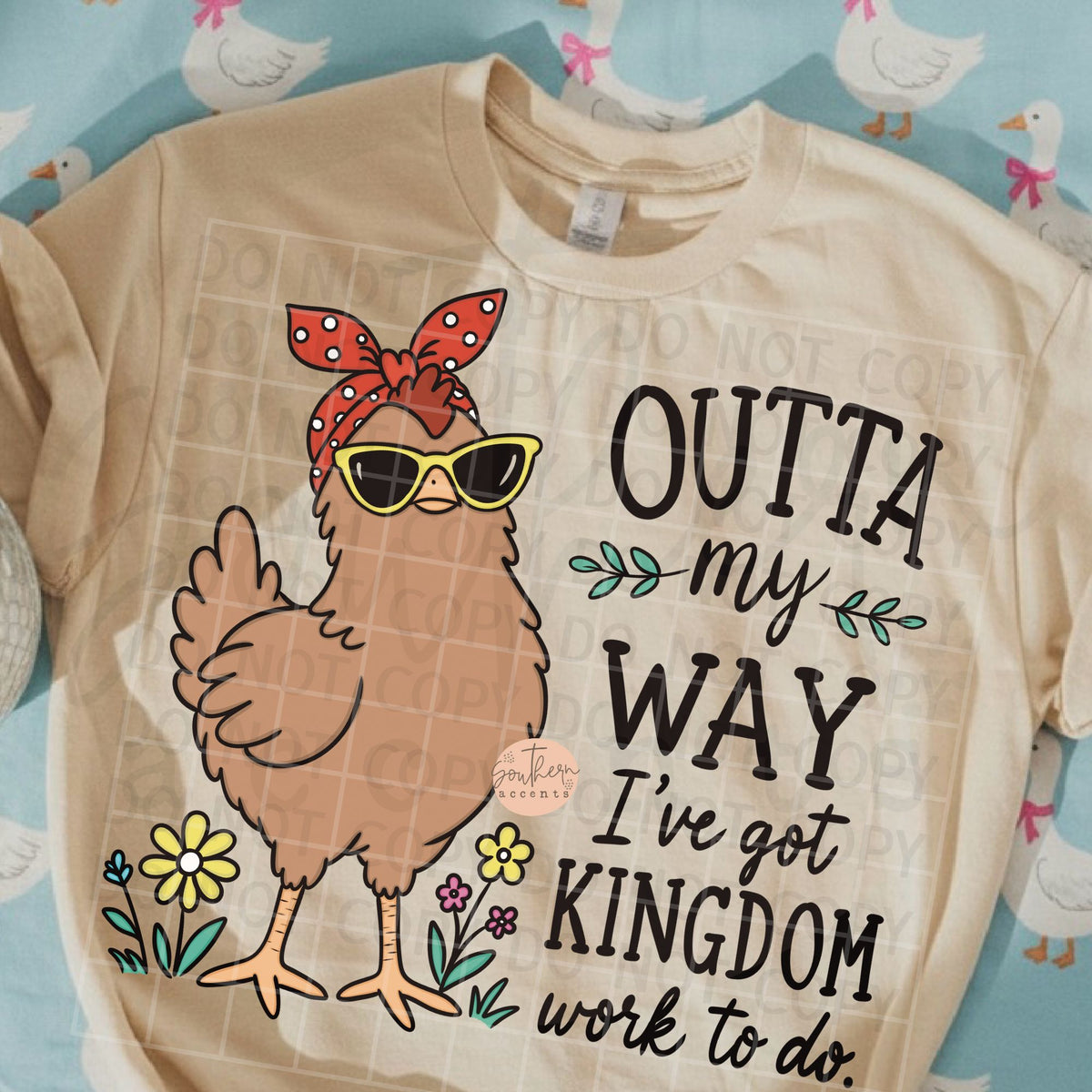 Outta My Way Chicken PNG Digital Download