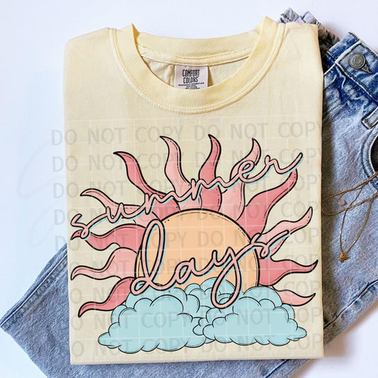 Summer Days *Includes distressed version* PNG Digital Download