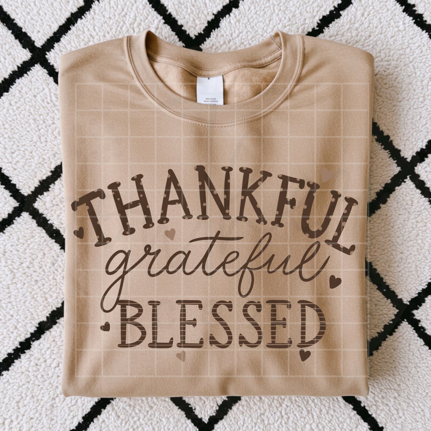 Thankful Grateful Blessed PNG Digital Download
