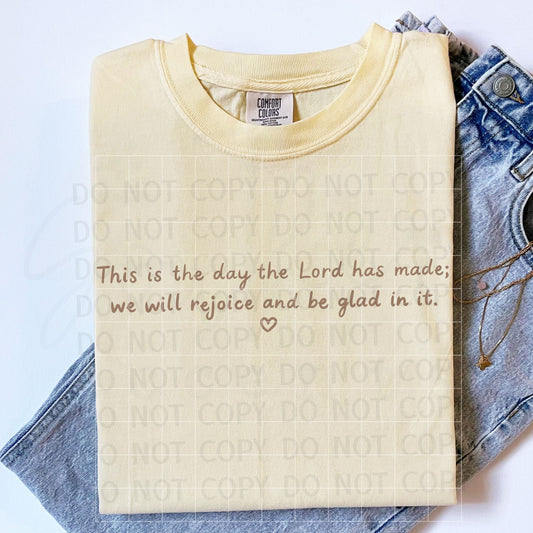 This is the Day the Lord Has Made Hand Lettered PNG Digital Download