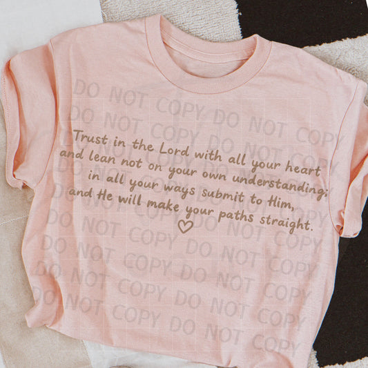 Trust in the Lord Hand Lettered PNG Digital Download