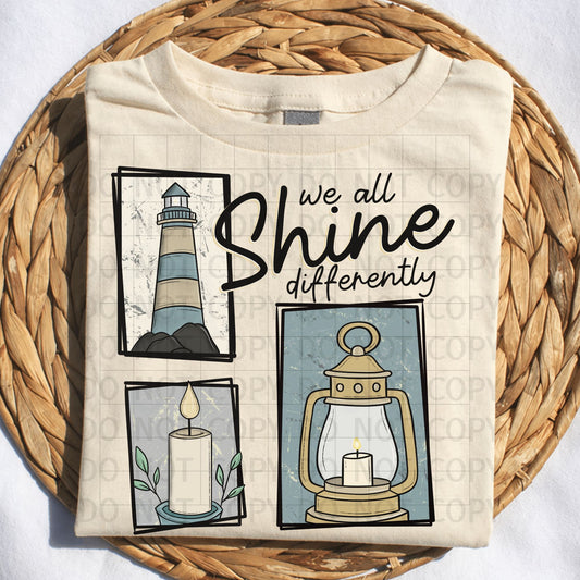 We All Shine Differently PNG Digital Download