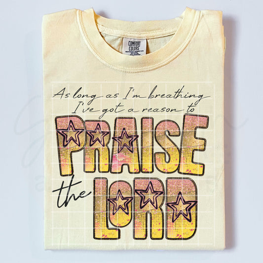 As Long as I'm Breathing Praise the Lord PNG Digital Download