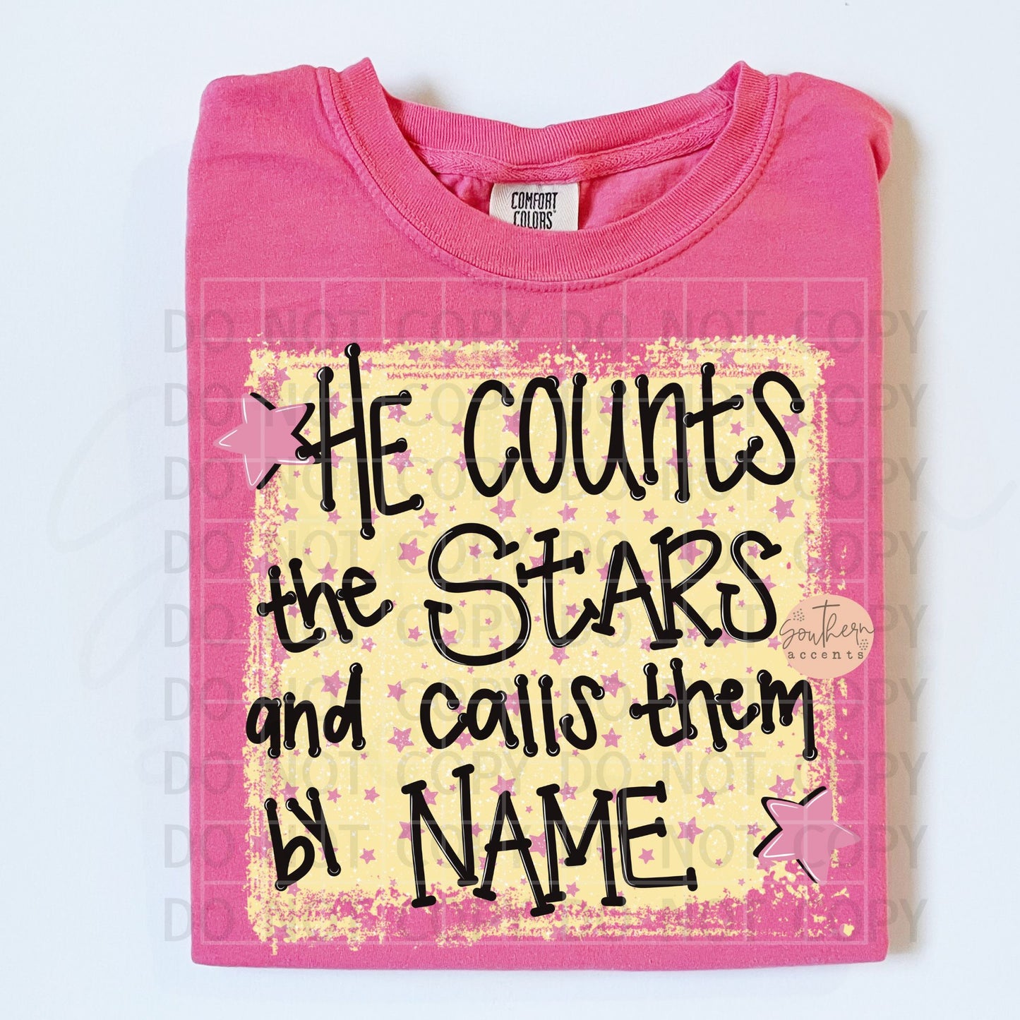 He Counts the Stars PNG Digital Download