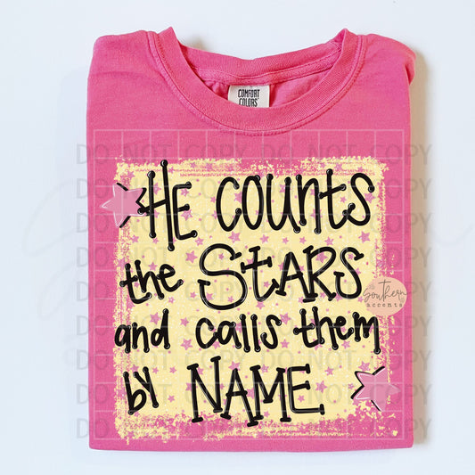 He Counts the Stars PNG Digital Download